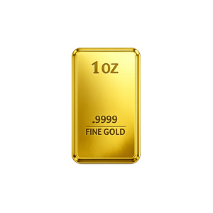 1oz Gold bar, .9999 fine