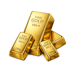Gold bars, .9999 fine